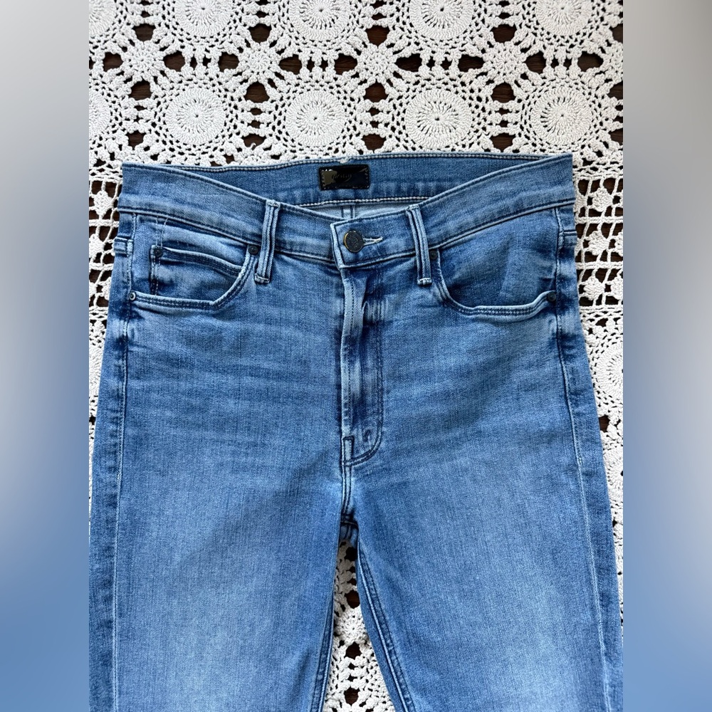 Mother The Mid Rise Dazzler Ankle Jeans We The Animals Size 27 Soft Stretchy - Picture 5 of 16